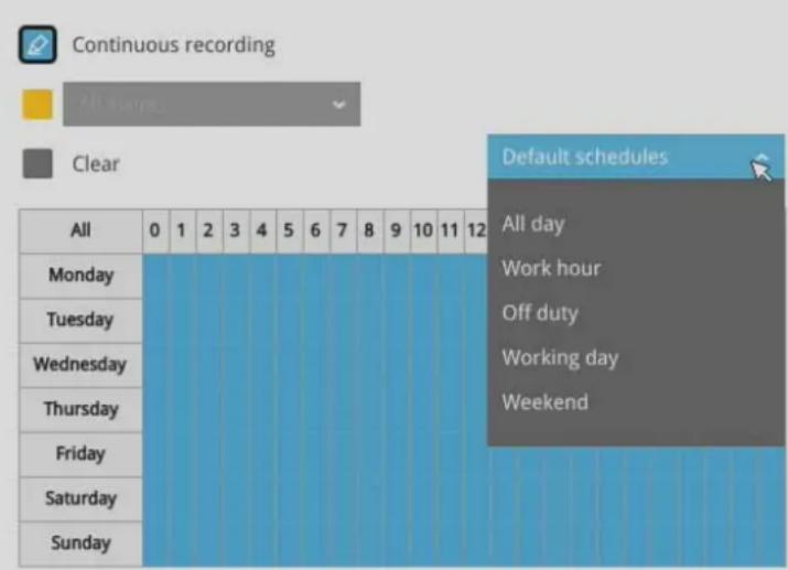 Vivotek ND8212W - Recording Schedule - 2