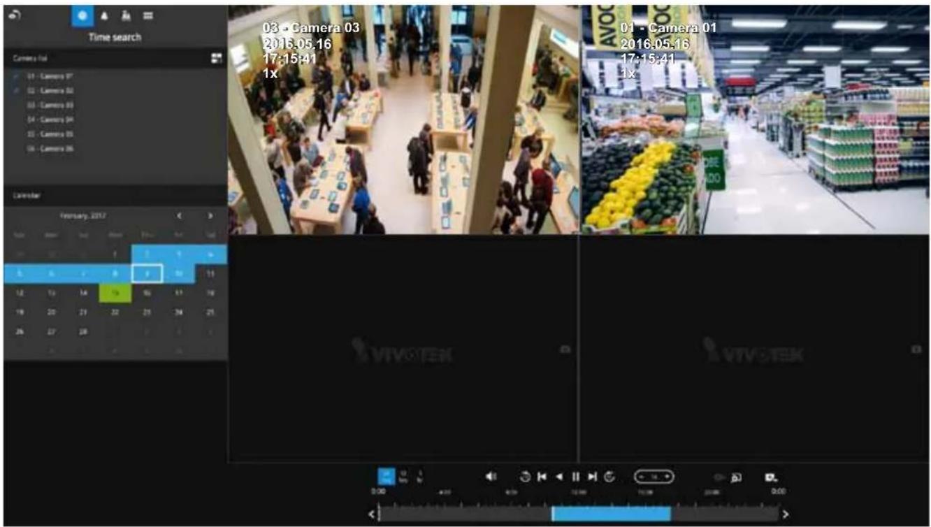 Vivotek ND8212W - 3-2-1. Time Search - 3