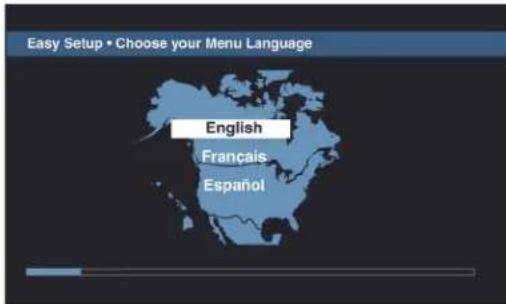 Easy Setup • Choose your Menu Language English Français Español