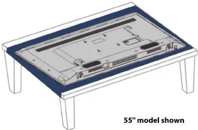 INSIGNIA NS-55D420NA18 - Installing the stands - 1