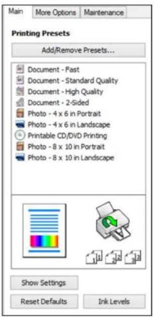 EPSON Expression Premium ET-7750 - ClicktheMainorMoreOptionstab. - 1