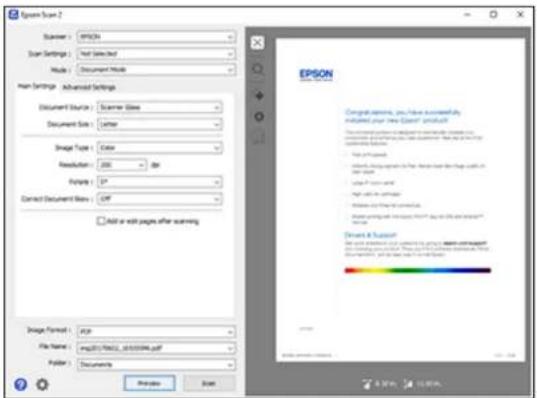 EPSON Expression Premium ET-7750 - ScanninginEpsonScan2 - 2