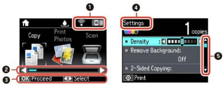 EPSON Expression Premium ET-7750 - UsingtheLCDScreen - 1