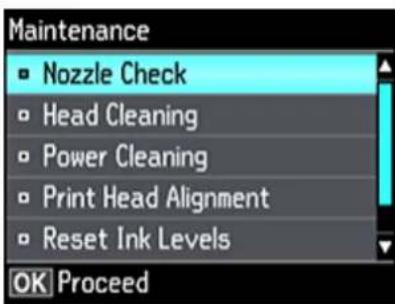 EPSON Expression Premium ET-7750 - CleaningthePrintHeadUsingtheProductControlPanel - 1