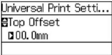 Universal Print Setti... Top Offset 00.0mm