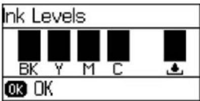 Ink Levels BK Y M C OK OK