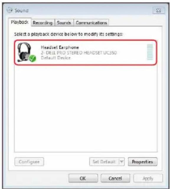 DELL Pro UC350 - Configuration to listen to music - 2