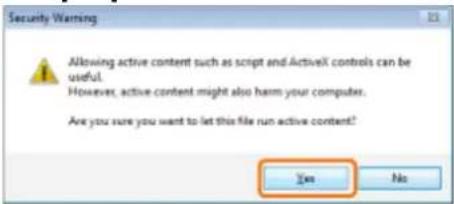 CANON imageCLASS LBP7660Cdn - When a security protection message appears - 2