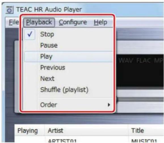 TEAC HR-S101 - Playing back audio files - 2
