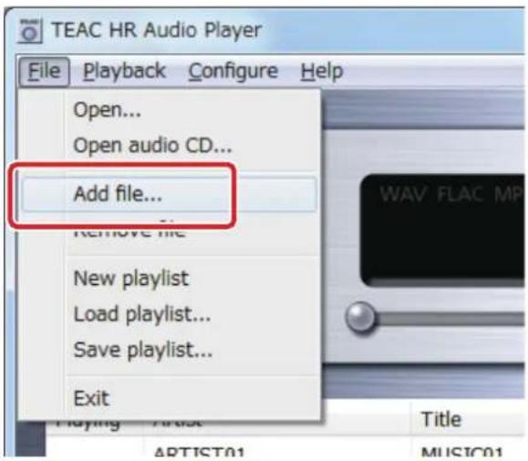TEAC HR-S101 - Preparing audio files - 2