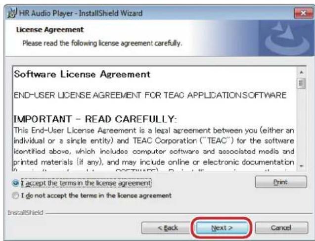 TEAC HR-S101 - Installing the software - 3