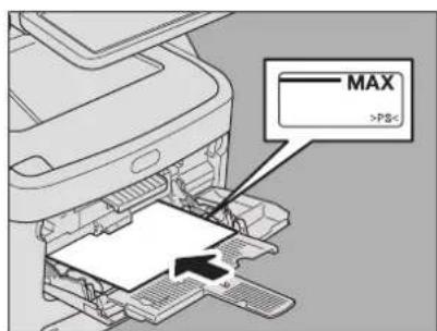 OKI MC780f+ - Place the paper with its copy side face up on the multi-purpose tray. - 1