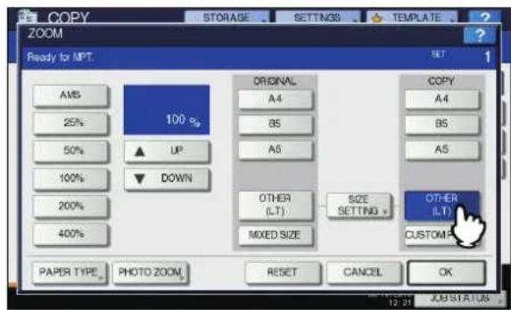 OKI MC780f+ - ■ Copying on other than the above standard sizes of paper - 3