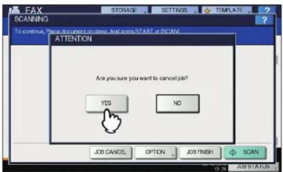 OKI MC780f+ - The confirmation screen for the deletion is displayed. Press [YES]. - 1