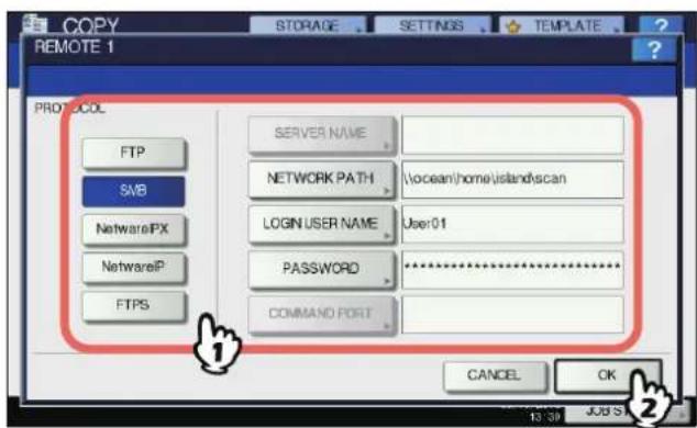 OKI MC780f+ - Setting share folder - 2