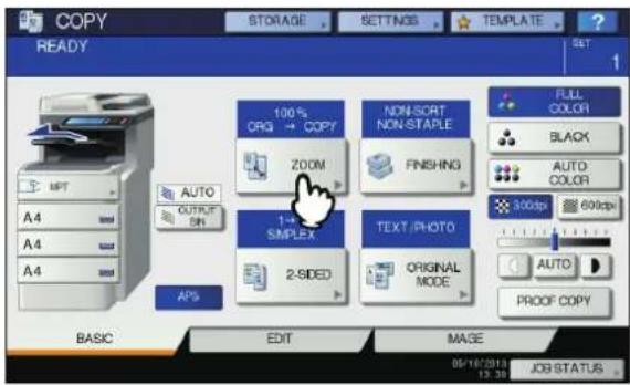 OKI MC780f+ - Specifying reproduction ratio manually - 1