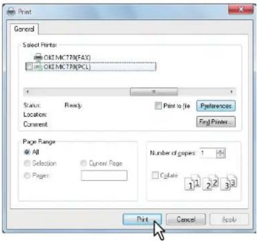 OKI MC780f+ - Click [Print] to print a document. - 1