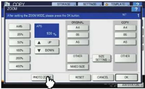 OKI MC780f+ - Press [PHOTO ZOOM]. - 1