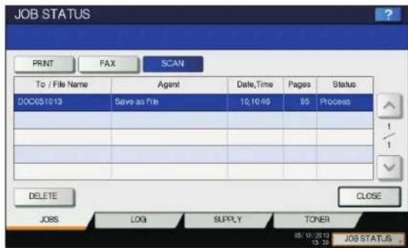 OKI MC780f+ - Viewing the scan job status - 1