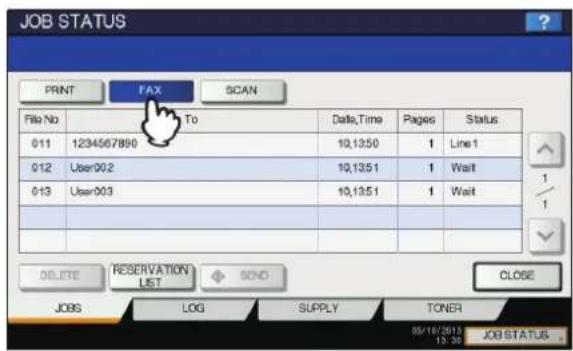 OKI MC780f+ - Select [FAX]. - 1