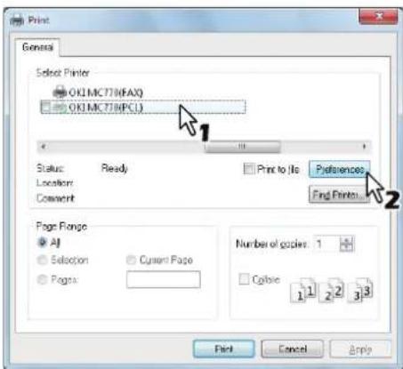 OKI MC780f+ - Printing from Windows applications - 1