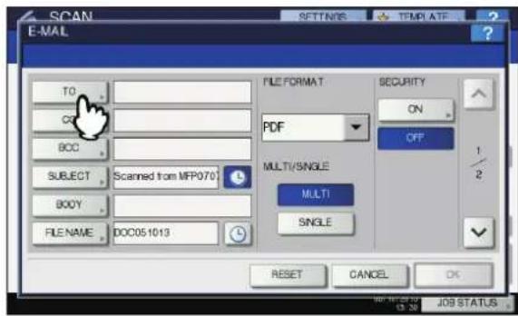 OKI MC780f+ - On the AUTHENTICATION screen, complete the user authentication. - 4