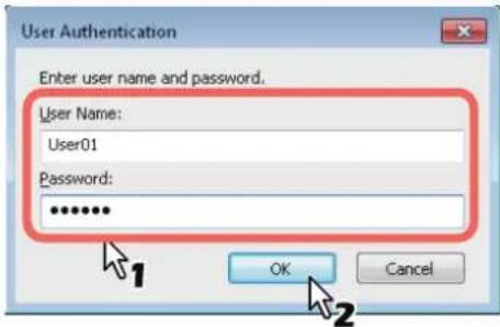 OKI MC780f+ - Cautionary points when the [Enter the user credentials manually] option is used - 1