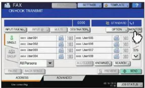 OKI MC780f+ - Press [MONITOR]. - 1