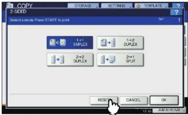 OKI MC780f+ - Clearing the set functions - 1