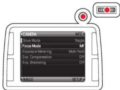 CAMERA INFO Drive Mode Single Focus Mode MF Exposure Metering Multi-field Exp. Compensation Off Exp. Bracketing Off IMAGE SETUP