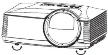 MITSUBISHI WD390U-EST - Using the adjustment feet (front) - 1