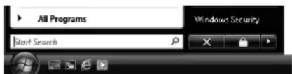 All Programs Windows Security Start Search