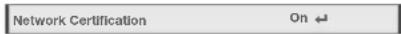 MITSUBISHI WD390U-EST - Enabling or disabling the network certification - 1