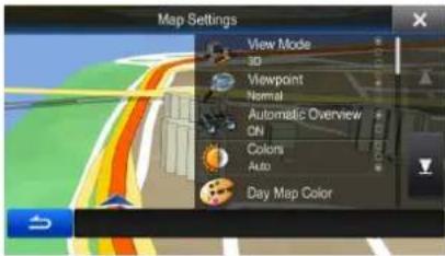 Map Settings View Mode 3D Viewpoint Normal Automatic Overview ON Colors Auto Day Map Color