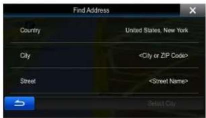 Find Address Country United States, New York City Street Select City