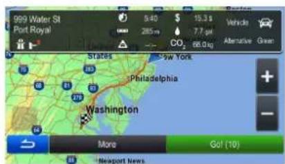 999 Water St Port Royal 5:40 285 cm CO2 66.0 kg 5.31 7.7 pm Vehicle Alternative Green States Saw York Philadelphia Washington + - More Go! (10) - Newport News