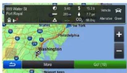999 Water St Port Royal 5:40 285 cm CO₂ 15.3 s 7.7 μg 66.0 kg Vehicle Alternative Green States New York Philadelphia Washington + - More Go! (10) Newport News