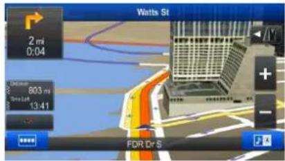 Watts St 2 mi 0:04 Distance 803 mi Side Left 13.41 FDR Dr S + - 2 A
