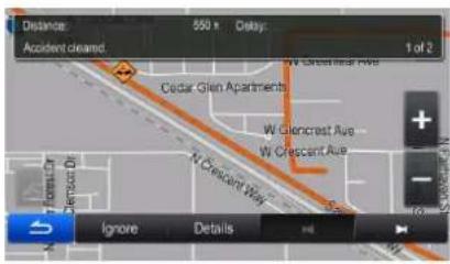 Distance: 550 m Delay: 1 of 2 Accident lane Cedar Glen Apartments W Greenhall Ave W Crescent Ave W Crescent Way Clerster Dr Ignore Details