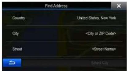 Find Address Country United States, New York City Street Select City