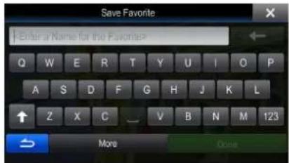 Save Favorite Enter a Name for the Favorite>