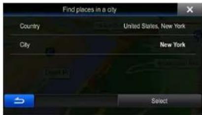 Find places in a city Country United States, New York City New York Select