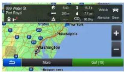 999 Water St Port Royal 5:40 285 m CO₂ 15.3 g 7.7 μg 68.0 kg Vehicle Alternative Green States Saw York Philadelphia Washington + - More Go! (10) Newport News