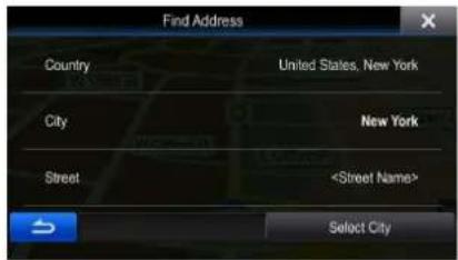 Find Address Country United States, New York City New York Street Select City