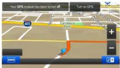 Your GPS receiver has been turned off. Turn on GPS 405 Trund St St Annela P Dorman A + - Carreters Park
