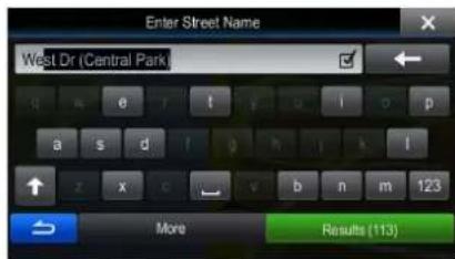 Enter Street Name West Dr (Central Park) More Results (113)