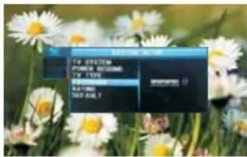 TV SYSTEM POWER BEGOME TV TYPE POWER TV TYPE TV TYPE