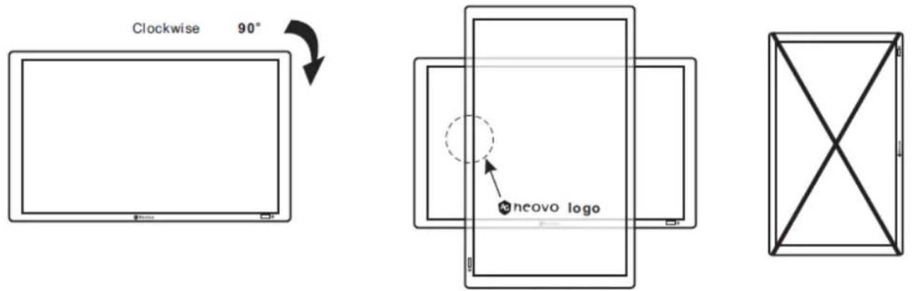AG Neovo RX-55 - How to set up the Portrait position - 1