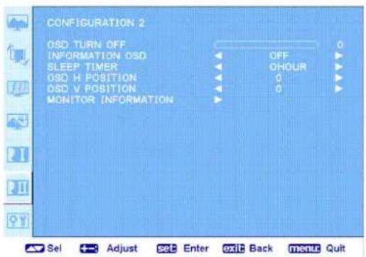 AG Neovo RX-55 - CONFIGURATION 2 MENU - 1