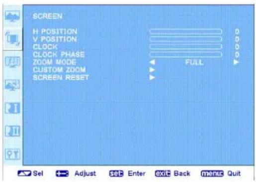 AG Neovo RX-55 - SCREEN MENU - 1